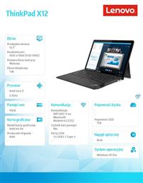 Ultrabook ThinkPad X12 20UW000EPB W10Pro i7-1160G7/16GB/1TB/INT/LTE/12.3 FHD/Touch/3YRS OS -1098424