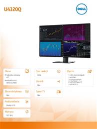 Dell 43 Monitor - U4320Q - 94.18cm (42.5") Black-981505