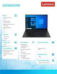 Ultrabook ThinkPad X1 Carbon 9 20XW0057PB W10Pro i7-1165G7/32GB/1TB/INT/LTE/14.0 WQUXGA/Black/3YRS Premier Support -1096703